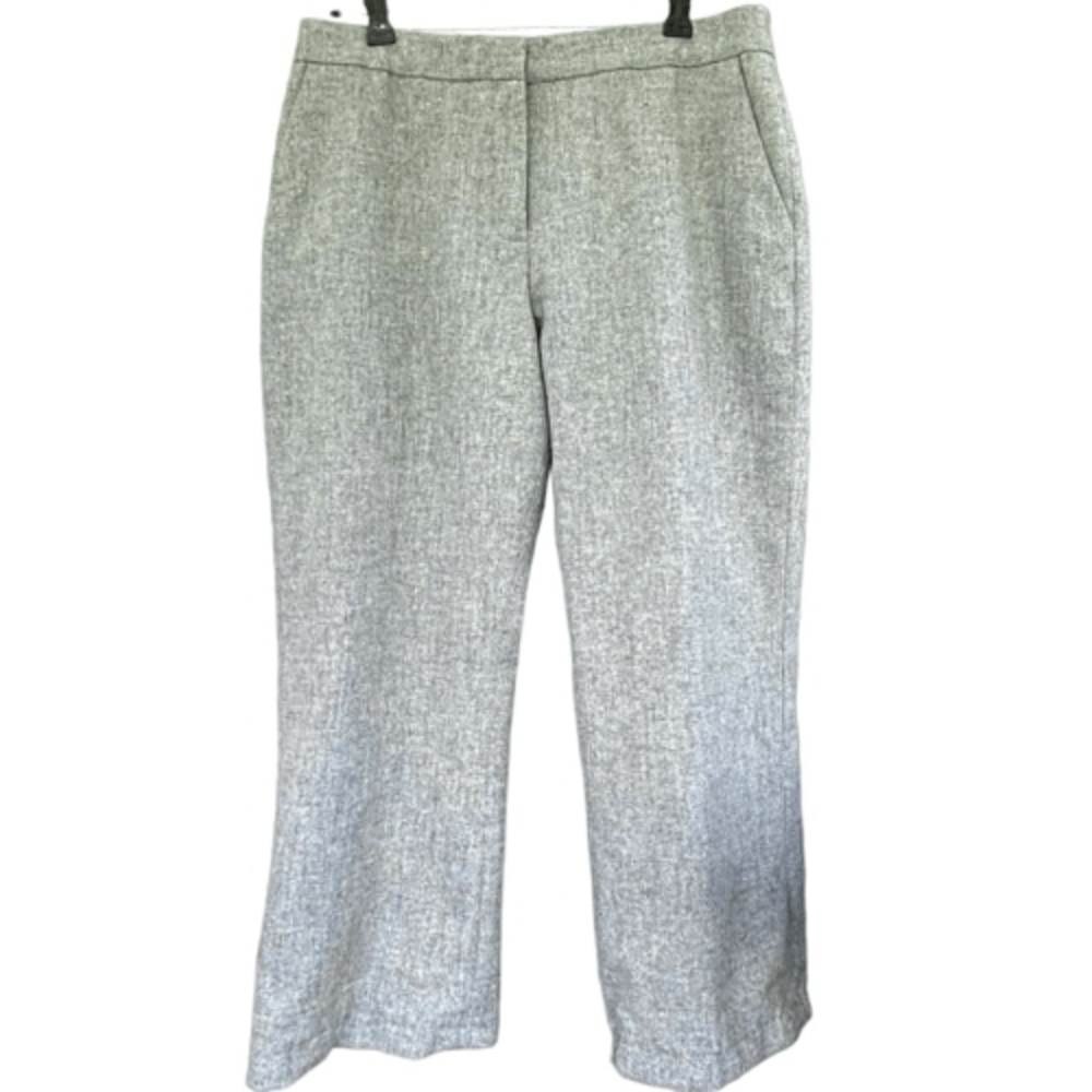 Anne Klein Wool Blend Gray Color Fleck Suit Trousers‎ Cropped/Hemmed  SZ 10P EUC